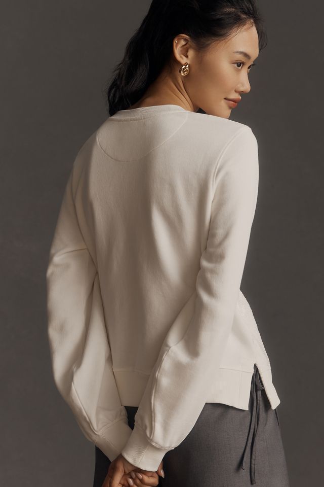 By Anthropologie Sequin Ribbed Sweatshirt #1