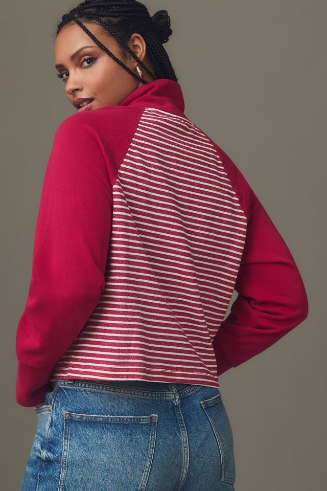 Pull en coton à encolure zippée avec col Pilcro #5