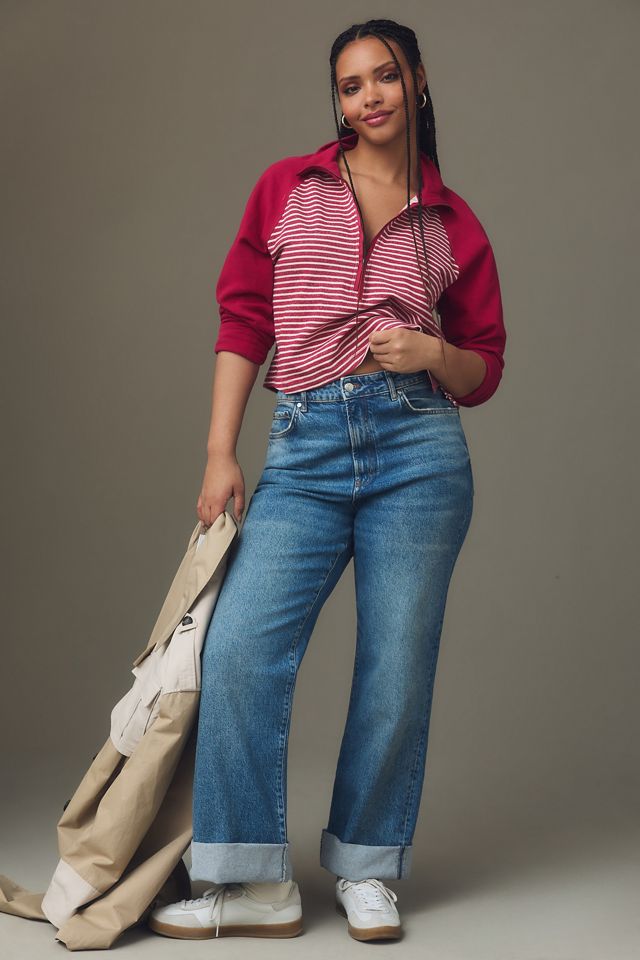 Pull en coton à encolure zippée avec col Pilcro #6