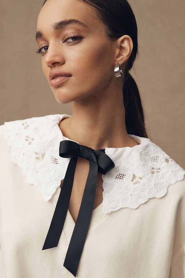 By Anthropologie Peter Pan Collar Sweatshirt #3