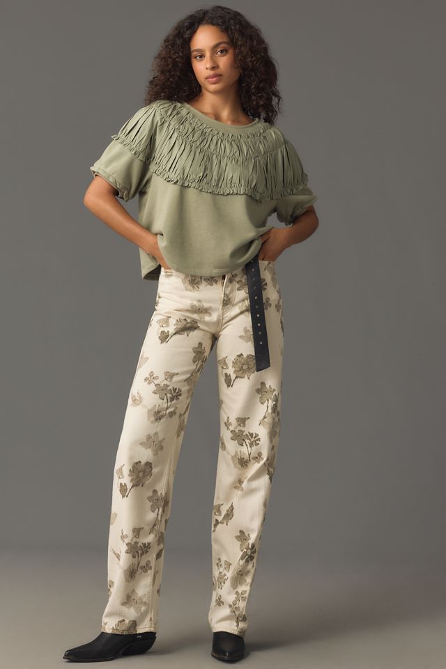 By Anthropologie Tie-Back Ruched Blouse #2