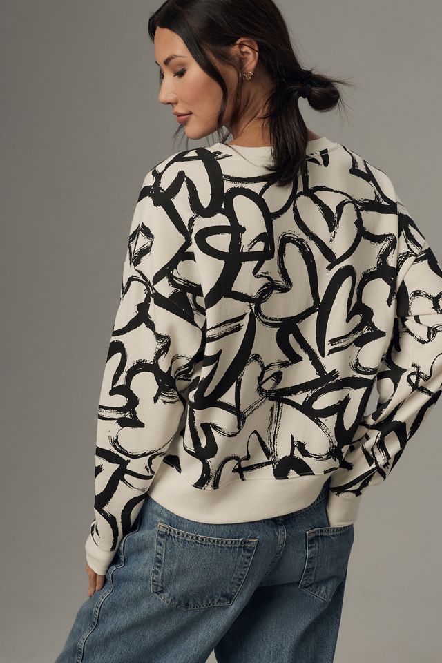 Maeve Heart Printed Sweater #3