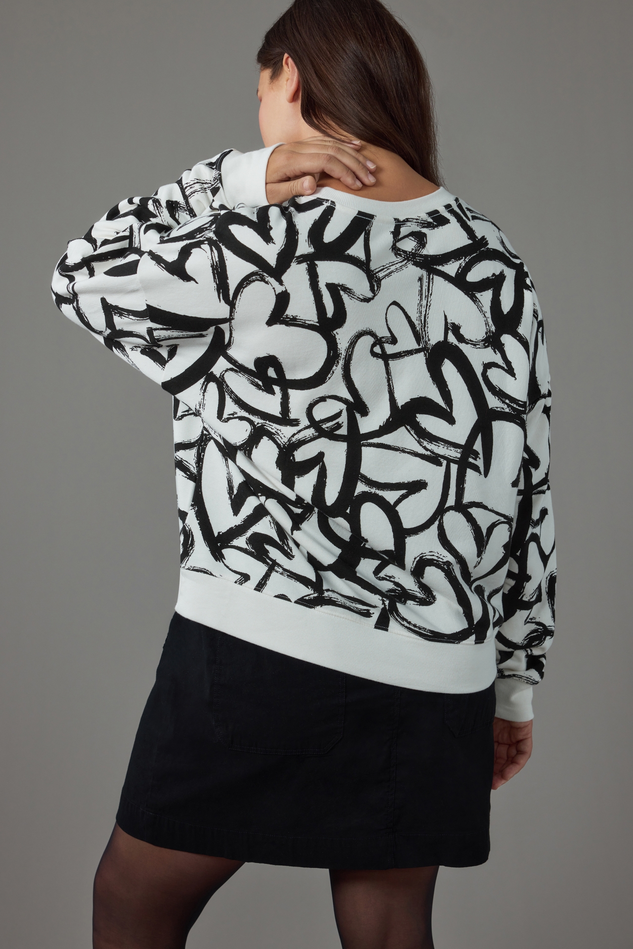 Maeve Heart Printed Sweater