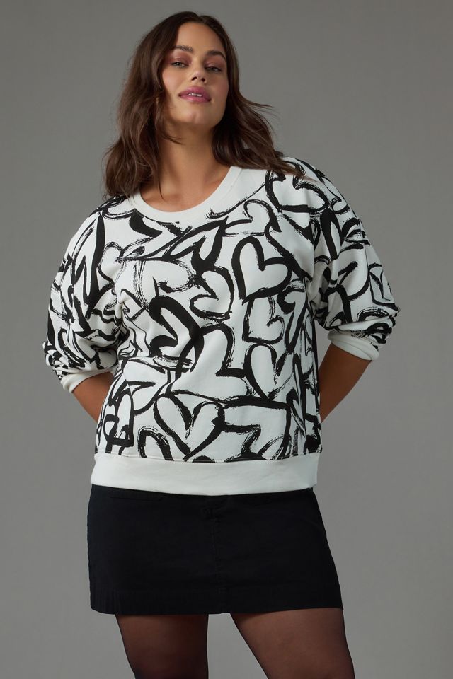 Maeve Heart Printed Sweater #4