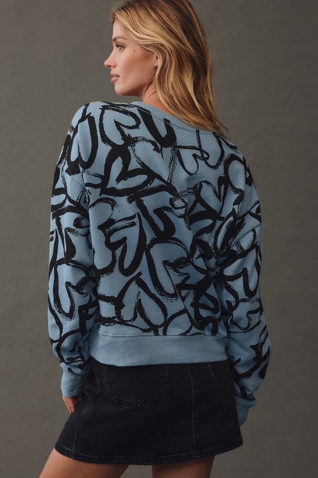 Maeve Heart Printed Sweater #1