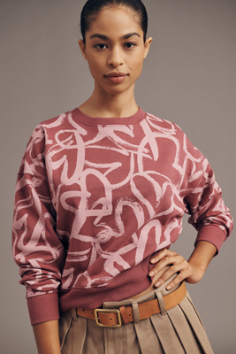 Maeve Heart Graphic Printed Jumper