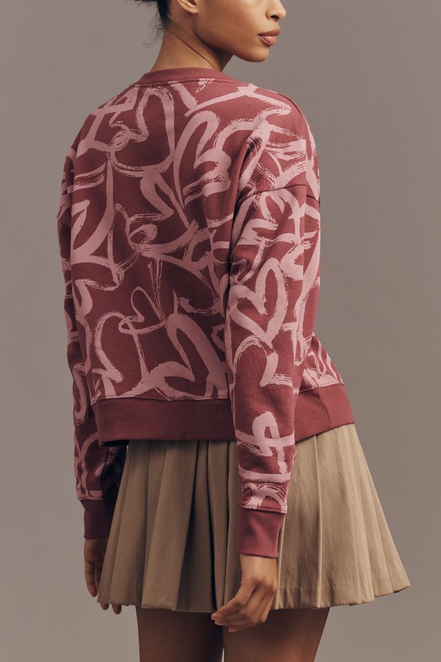 Maeve Heart Printed Sweatshirt #1