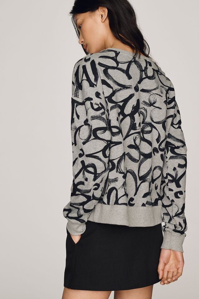 Maeve Sketchy Floral Sweatshirt #1