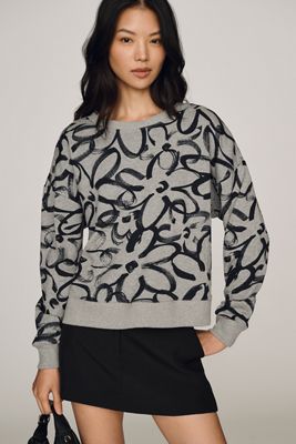 Maeve Sketchy Floral Sweatshirt