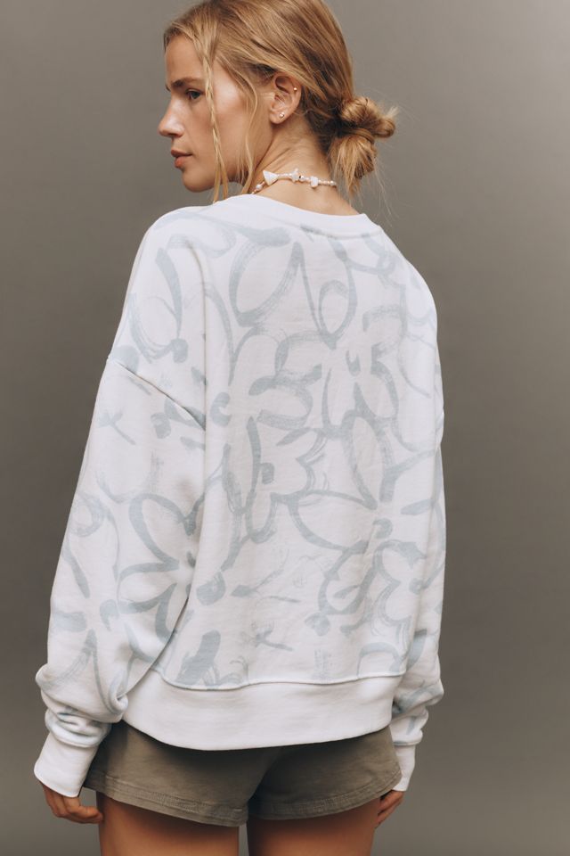 Maeve Sketchy Floral Sweatshirt #2
