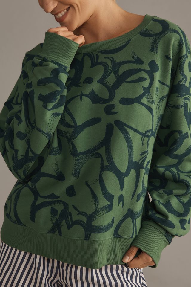 Maeve Sketchy Floral Sweatshirt #1