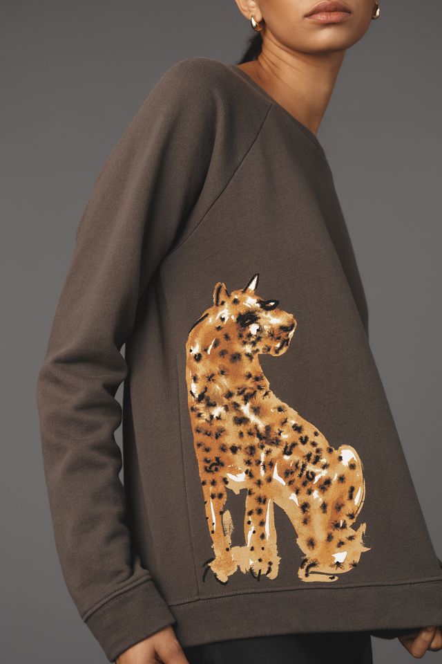 LouLou Avenue Cheetah Graphic Sweatshirt | Anthropologie