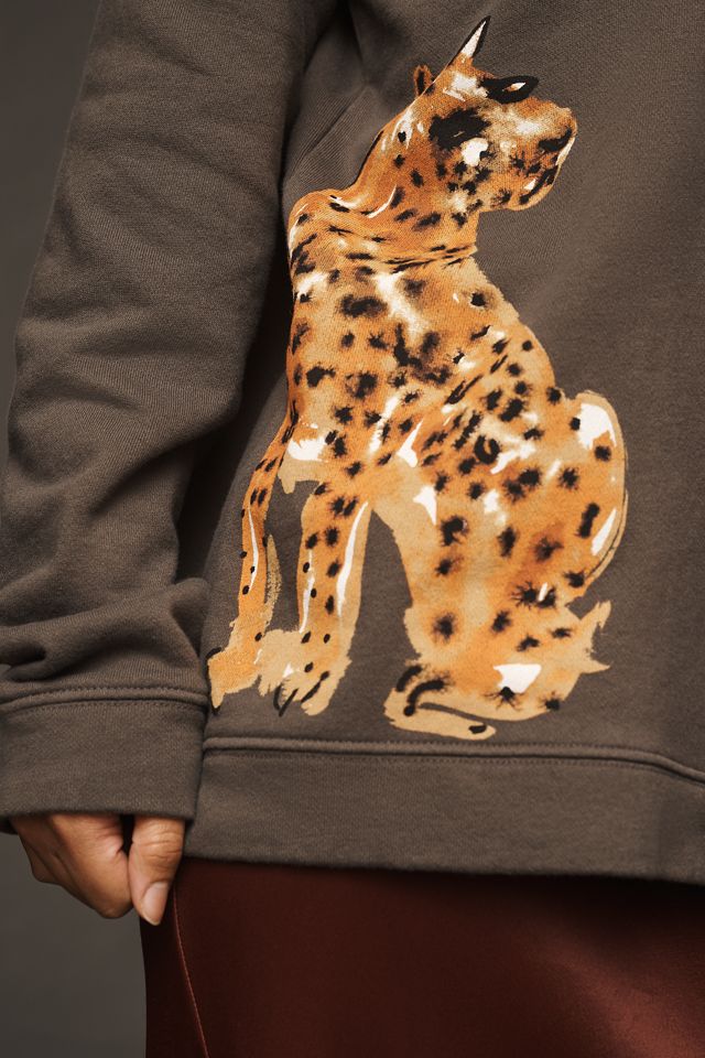 LouLou Avenue Cheetah Graphic Sweatshirt | Anthropologie