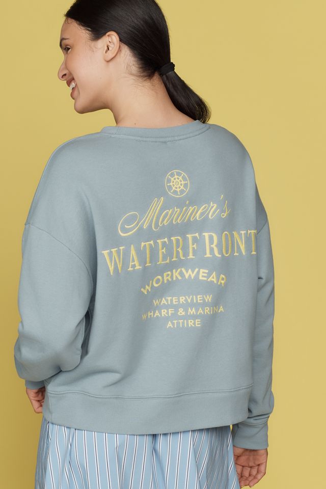 Maeve Coastal Embroidered Sweatshirt #1