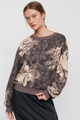 Pilcro Niki Long Sleeve Bubble Sweatshirt by Anthropologie