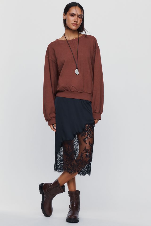 Pilcro Niki Long Sleeve Bubble Sweatshirt #4