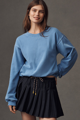 Pilcro The Niki Bubble Sweatshirt By  In Blue