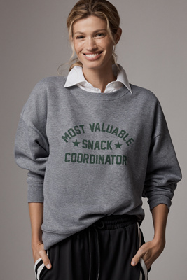 Maeve Mvp Snack Coordinator Sweatshirt In Gray