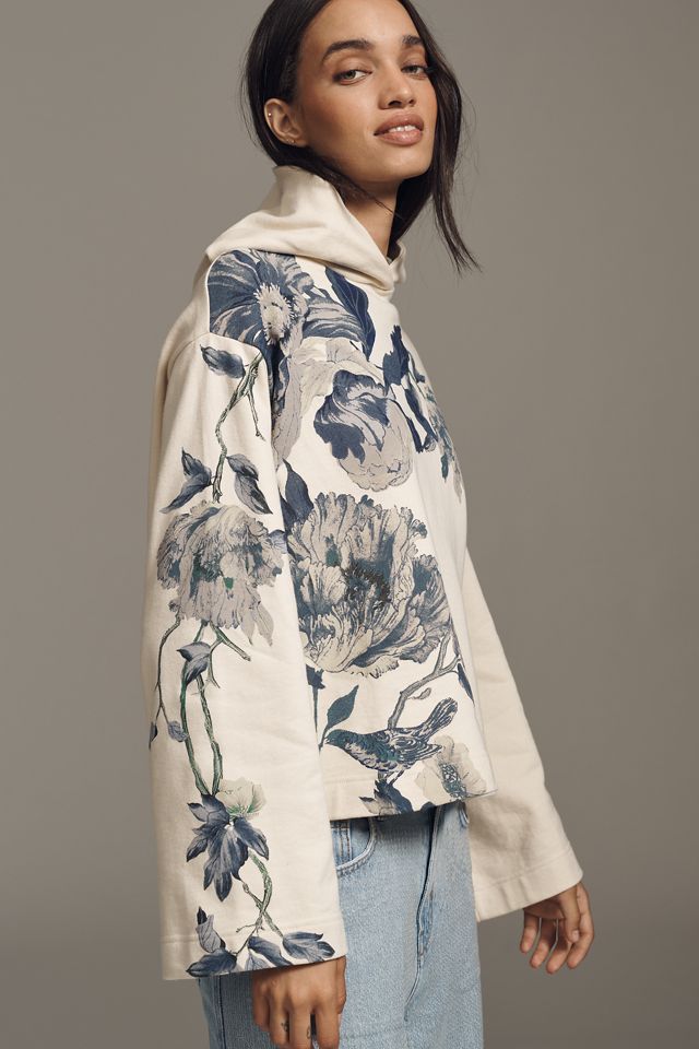 By Anthropologie Floral Hooded Sweatshirt #1