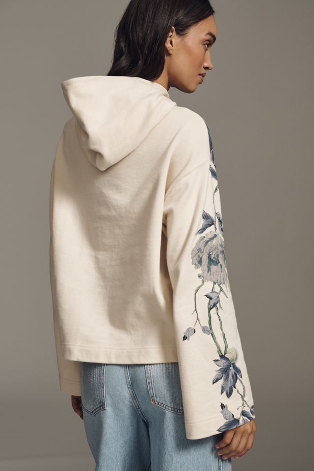 By Anthropologie Floral Hooded Sweatshirt #2