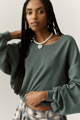 Maeve Puff-Sleeve Sweatshirt