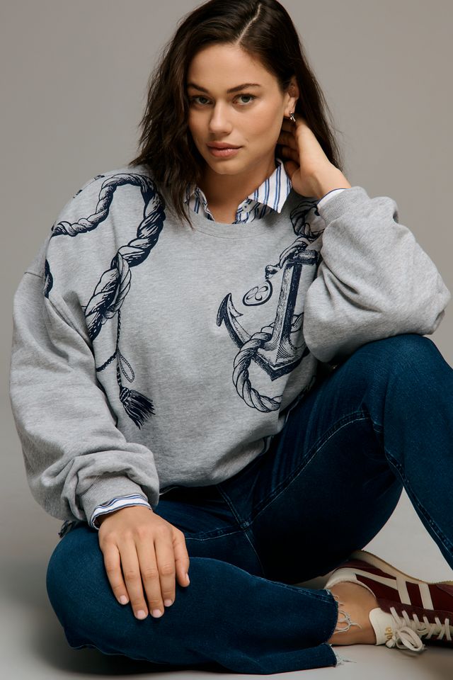 Maeve Puff-Sleeve Sweatshirt #4