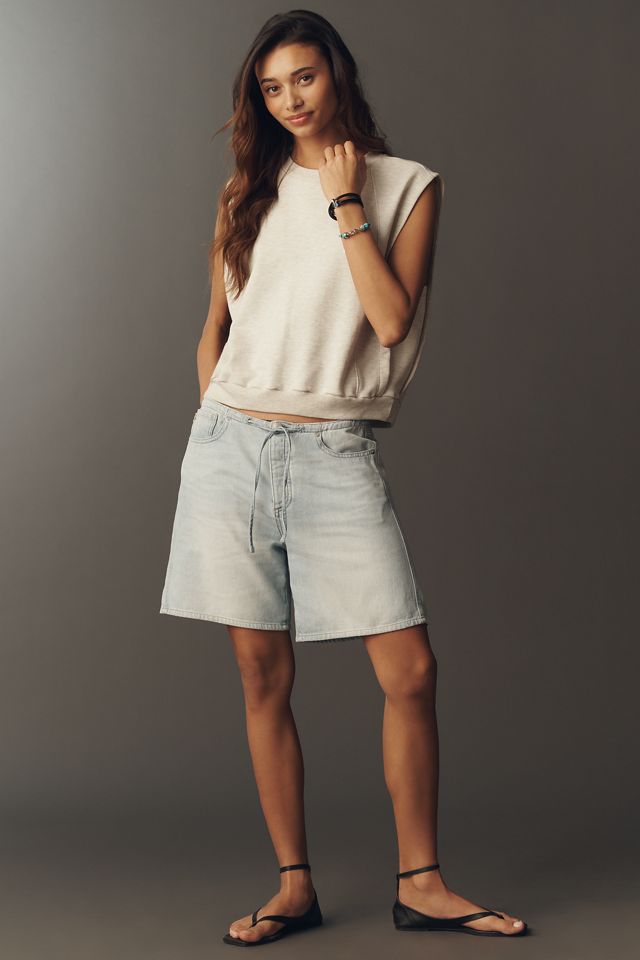 Maeve Cotton Sleeveless Muscle Sweatshirt #2