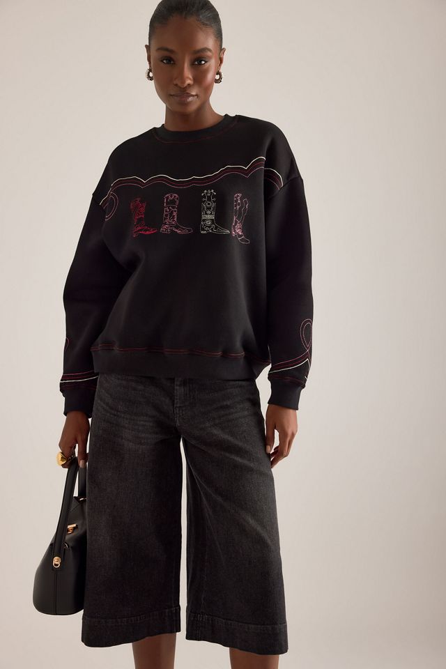 Never Fully Dressed Cowboy Boot Stitched Sweatshirt #2
