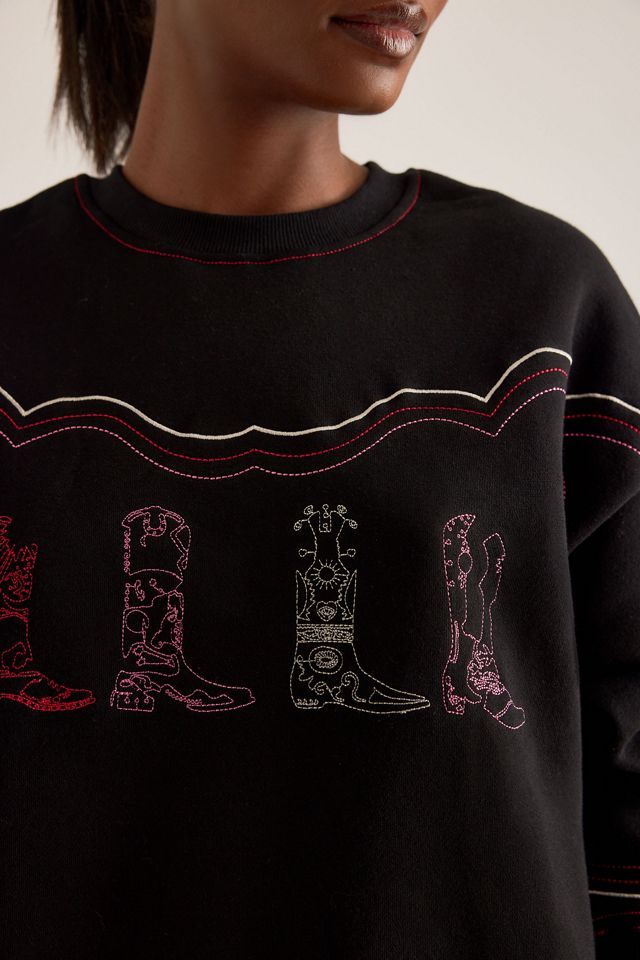 Never Fully Dressed Cowboy Boot Stitched Sweatshirt #4
