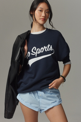 Favorite Daughter Go Sports Sweatshirt In Blue