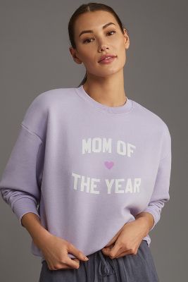 Shop Favorite Daughter Mom Of The Year Sweatshirt In Purple
