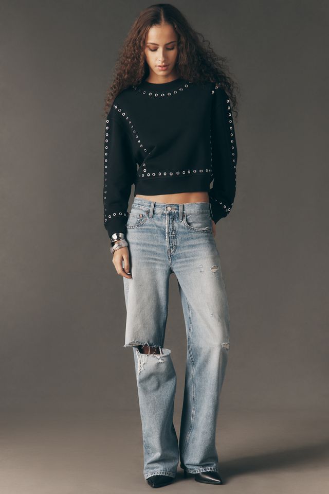 rag & bone Terry Grommet Sweatshirt | Anthropologie