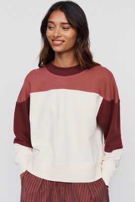 rag & bone 100% Cotton Color Block Crewneck Sweatshirt by Anthropologie