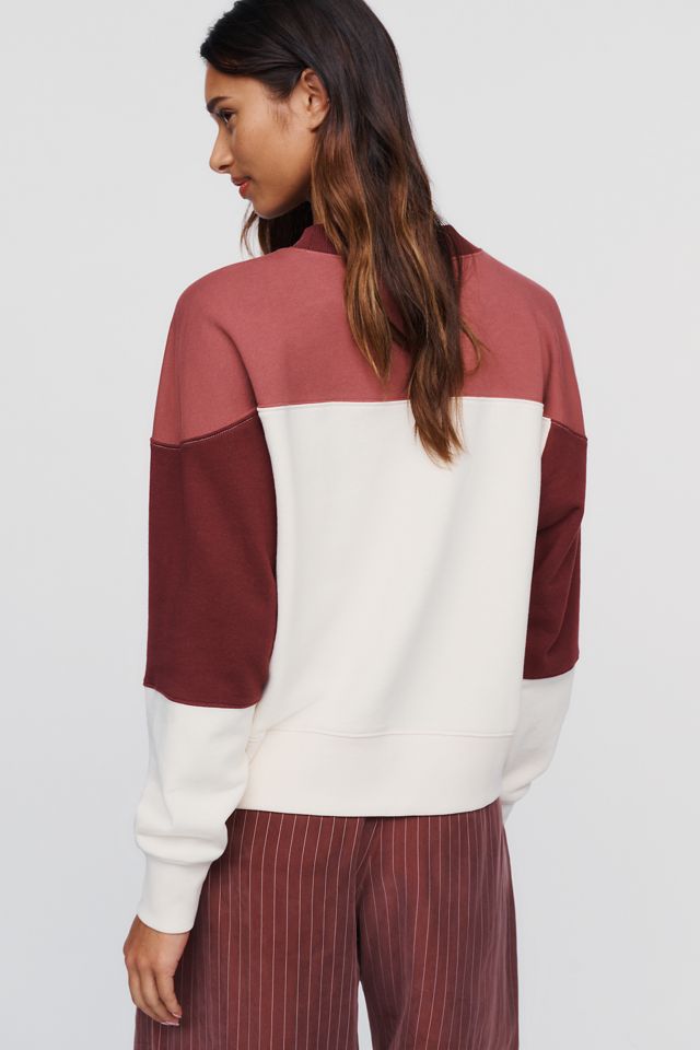 rag & bone 100% Cotton Color Block Crewneck Sweatshirt #3
