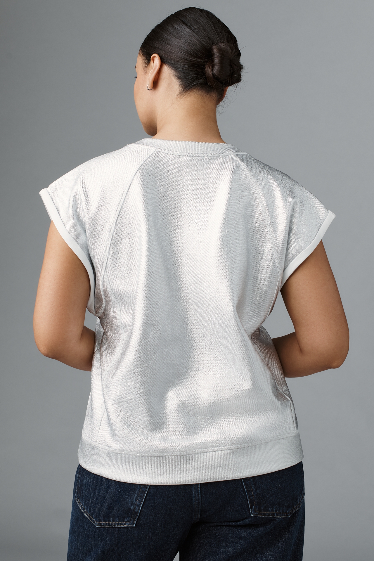 Pilcro Shiny Knit Muscle Top