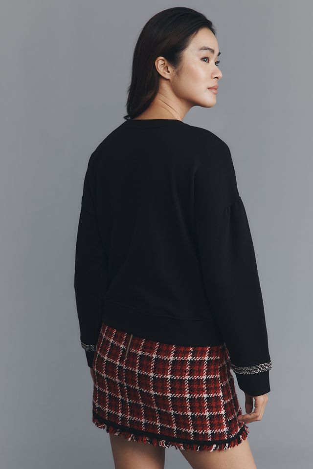 Maeve Brooch Embellished Sweatshirt #3