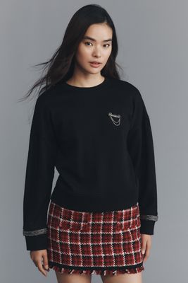 Maeve Brooch Embellished Sweatshirt