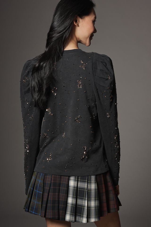 Pilcro Puff-Sleeve Embellished Top #2