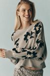 NVLT Embellished Crew-Neck Cardigan Sweater