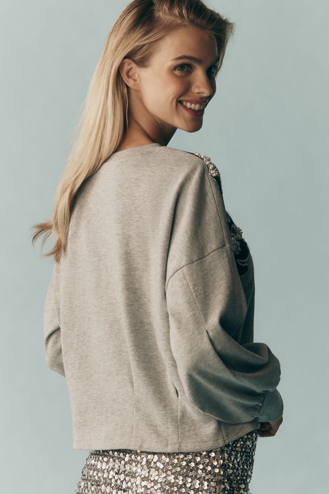 Ollari Deco Floral Embellished Pullover #2