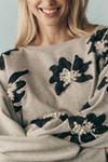 NVLT Embellished Crew-Neck Cardigan Sweater