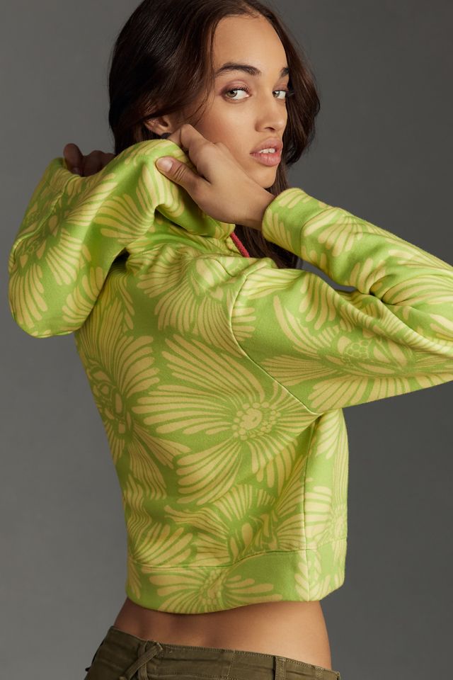 Farm Rio x Anthropologie Printed Cropped Hooded Sweatshirt #1