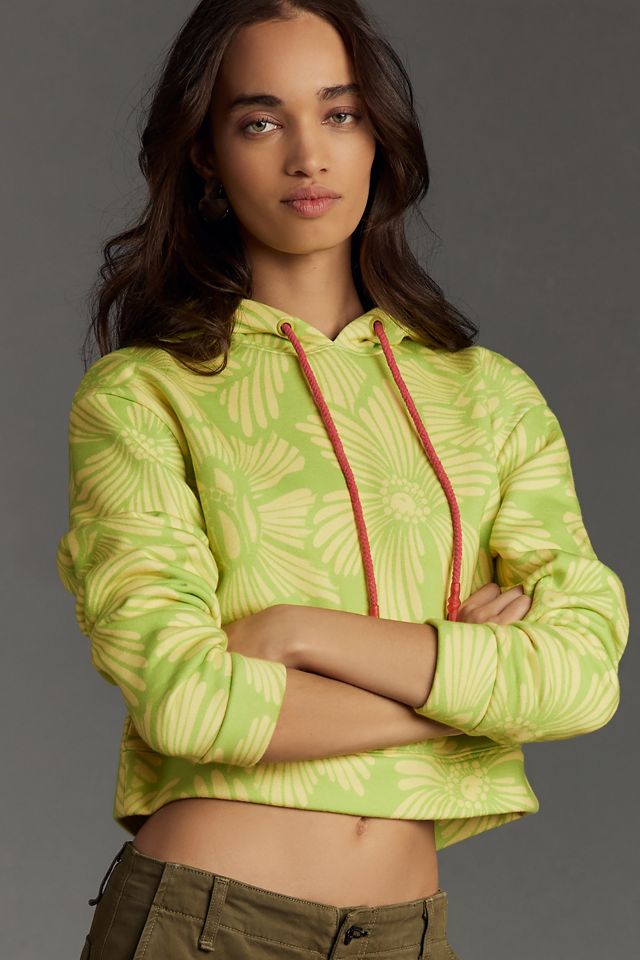 Farm Rio x Anthropologie Printed Cropped Hooded Sweatshirt #2
