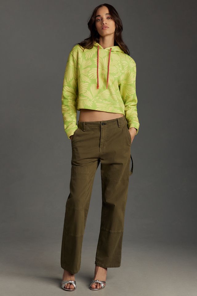 Farm Rio x Anthropologie Printed Cropped Hooded Sweatshirt #3