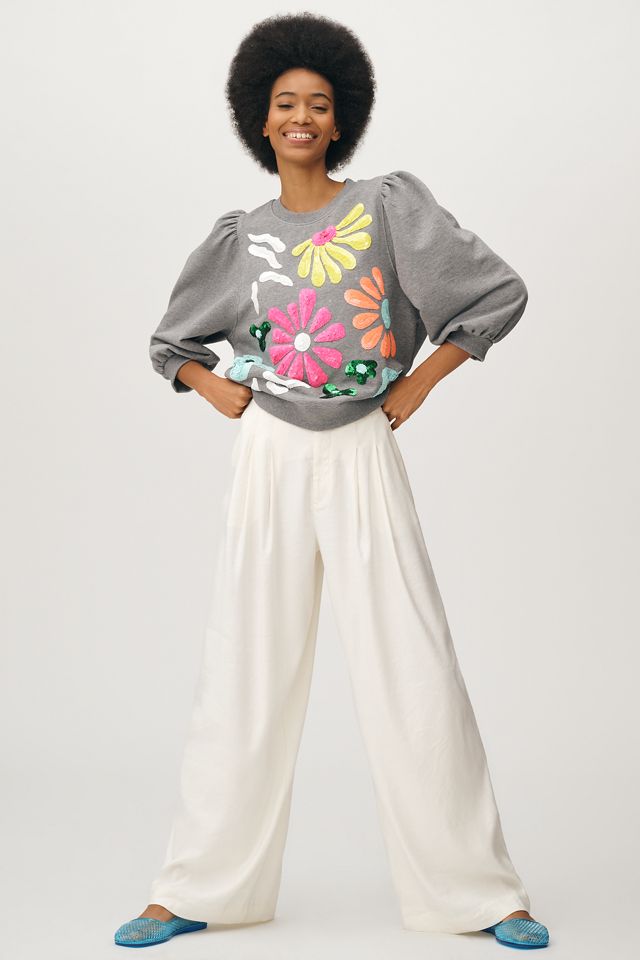 Essentiel Antwerp Hun Sequin Flower Sweatshirt #2
