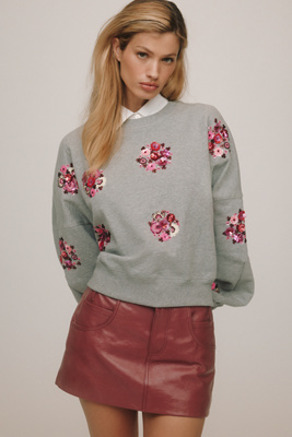 Essentiel Antwerp Itro Embroidered Sweatshirt In Gray