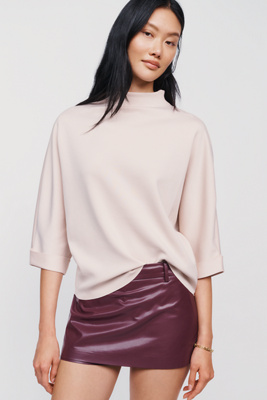 By Anthropologie Whitley Mock Neck Top by Anthropologie