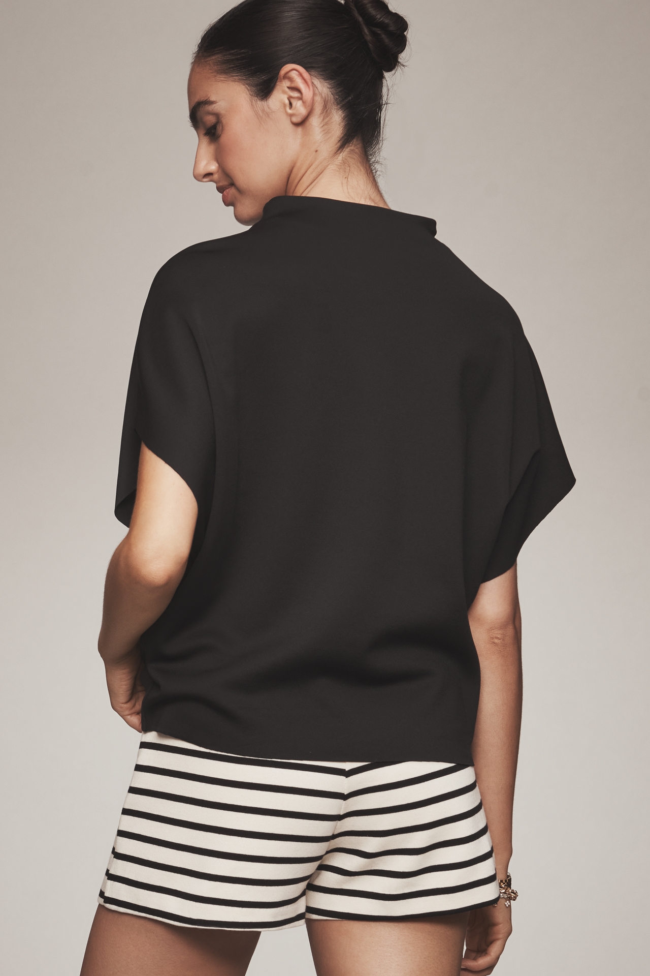 By Anthropologie Mock-Neck Batwing Top