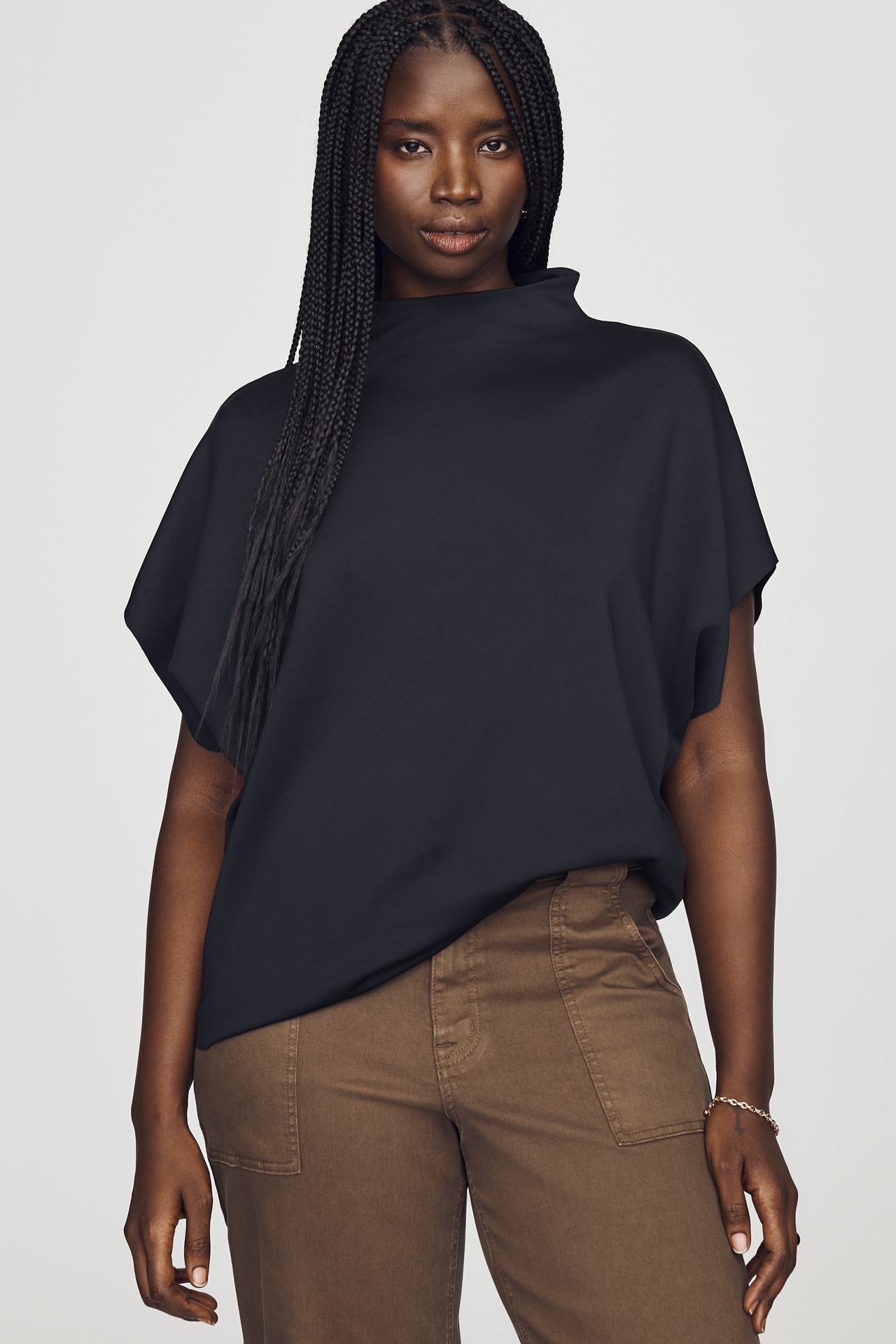 By Anthropologie Mock-Neck Top
