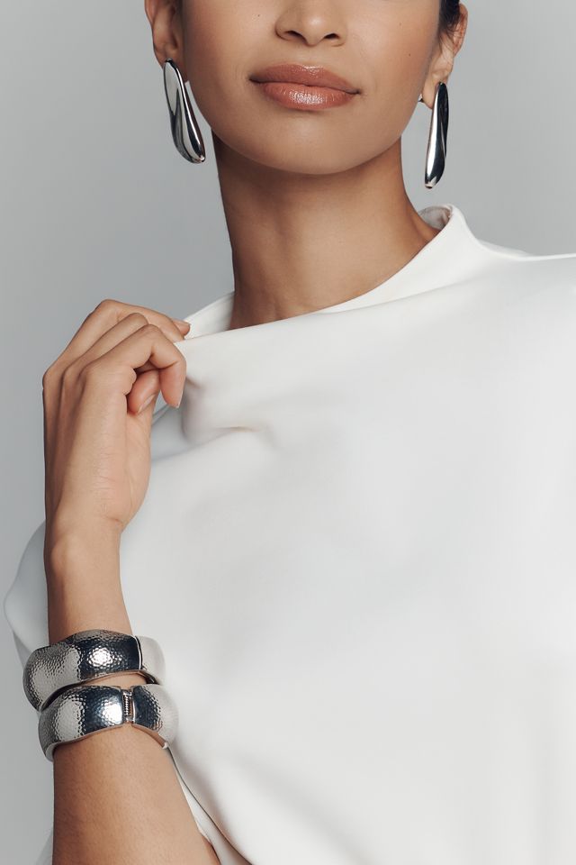 By Anthropologie Mock-Neck Batwing Top